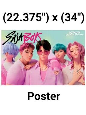 Official KPOP Demon Hunters Saja Boys 22" x 34" Glossy Poster Bedroom Wall Art